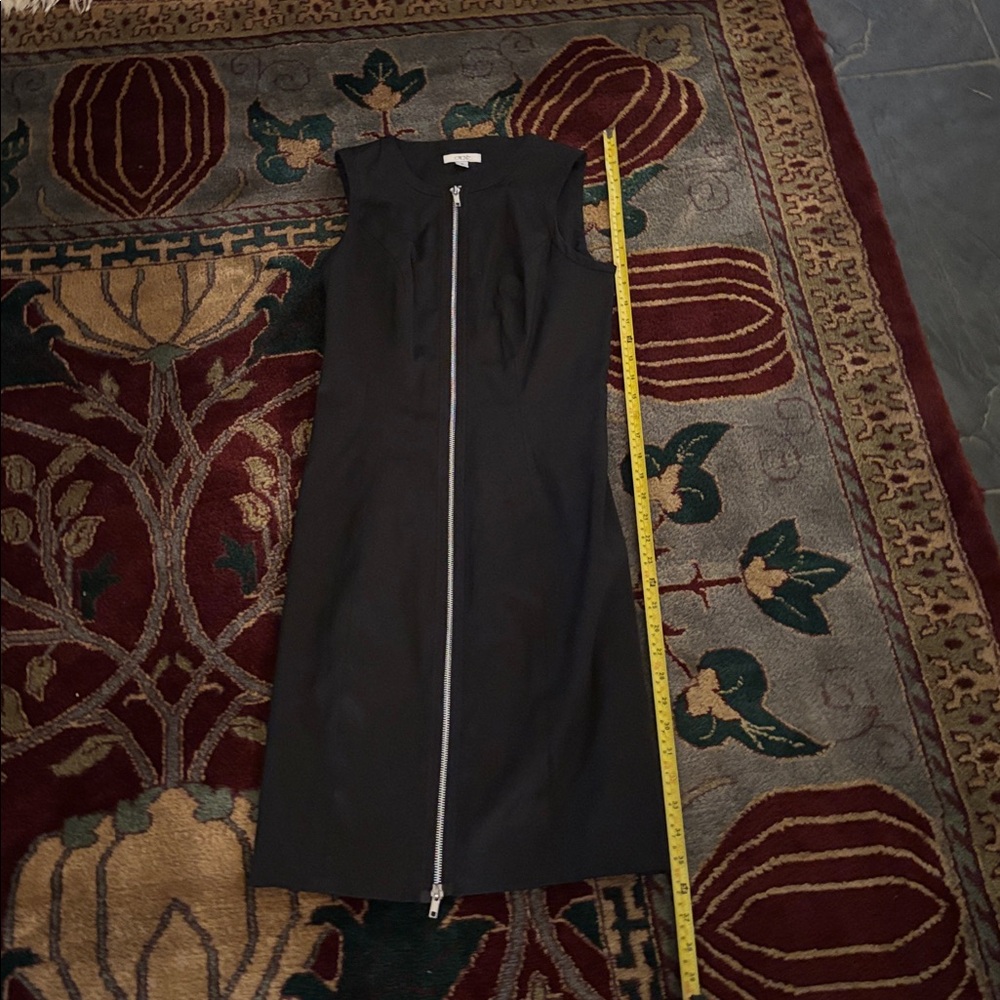Cache Black Fitted Full Length Zip Up Cocktail Dr… - image 2